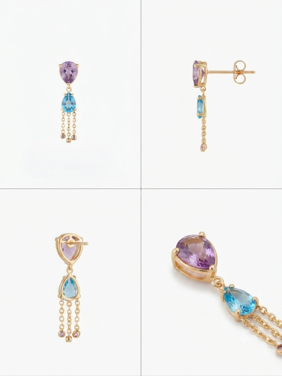 Jellyfish Earrings in Lilac Sky 🧜♀️🪼