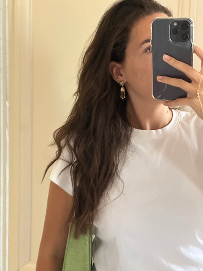 Jellyfish Earrings in Olive Sun 🌞