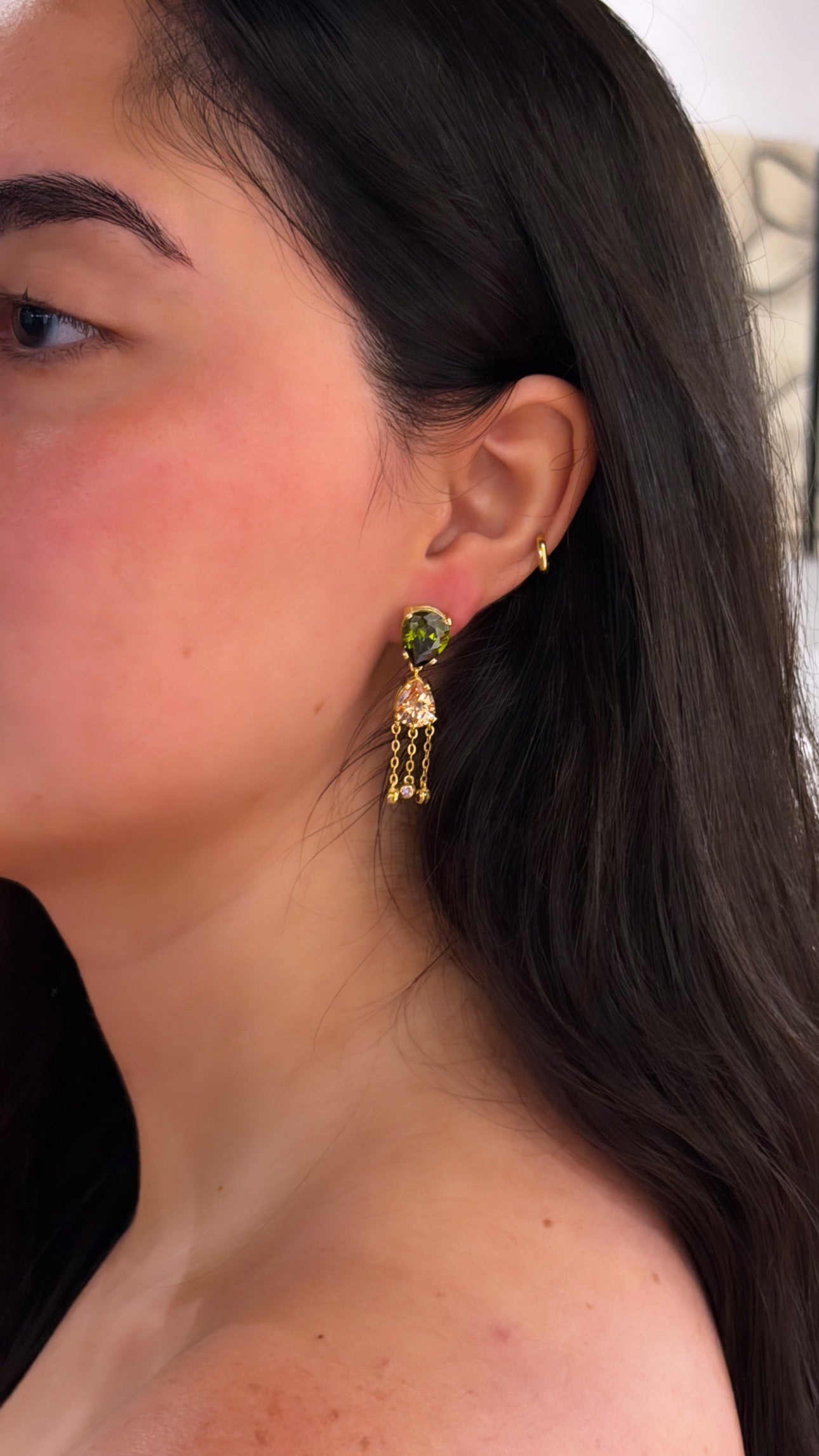 Jellyfish Earrings in Olive Sun 🌞