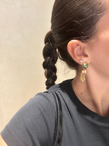 Jellyfish Earrings in Olive Sun 🌞