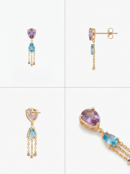 Jellyfish Earrings in Lilac Sky 🧜‍♀️🪼